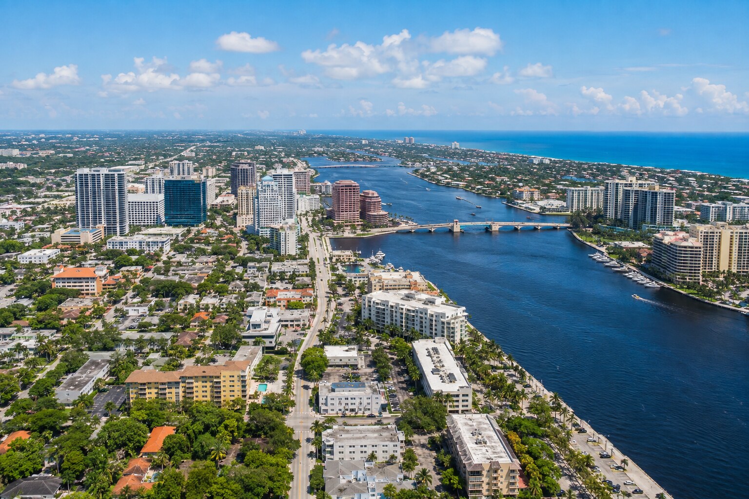 Downtown West Palm Beach near Rosemary Avenue